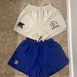 Two pairs of rugby shorts